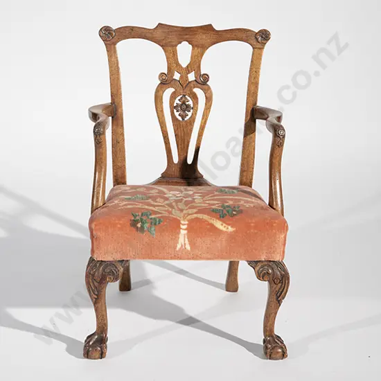 Chippendale Style Mahogany Child's Chair