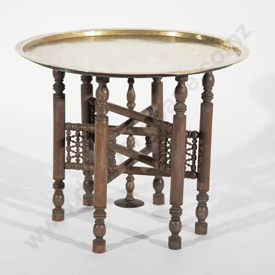 Eastern Brass Top Occasional Table