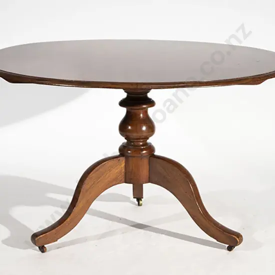 C19th Mahogany Circular Snap Top Breakfast Table