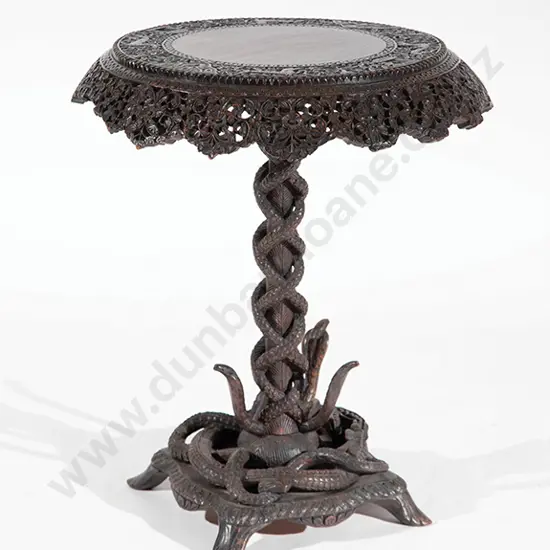 Anglo-Burmese Circular Occasional Table