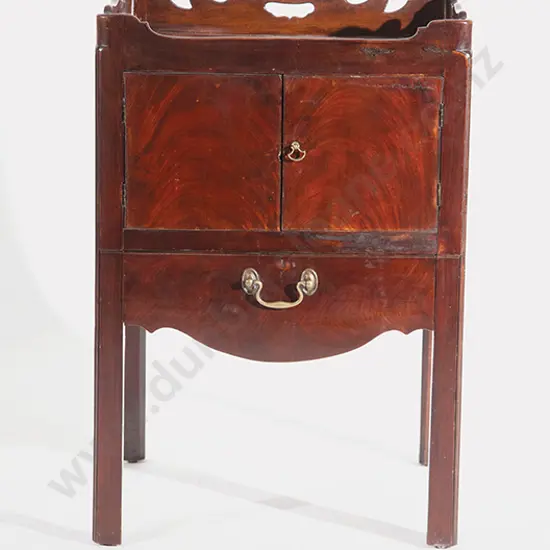 Geo III Mahogany Tray Top Night Cupboard