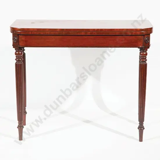Regency Mahogany D-Shaped Foldover Card Table