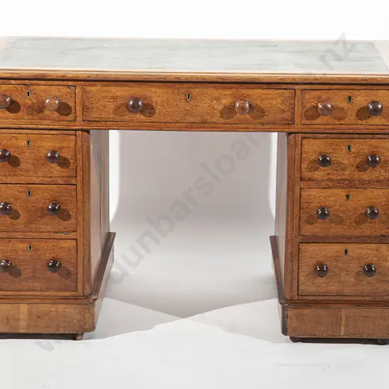 Victorian Oak Kneehole Desk