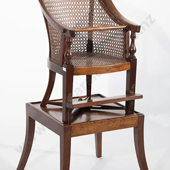 Late Victorian Mahogany Childs High Chair