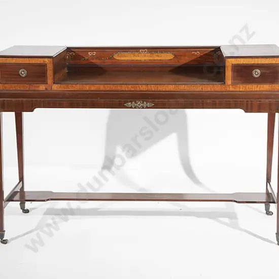 C19th Mahogany and Inlaid Dressing Table