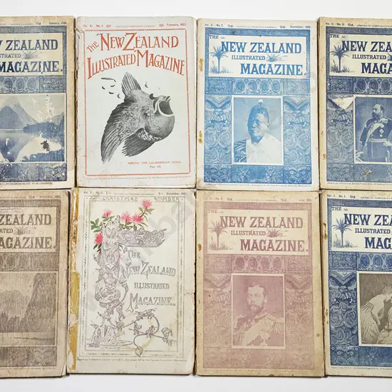 8 Volumes of The New Zealand Illustrated Magazine