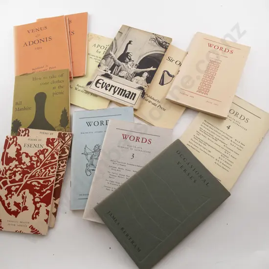 Collection of Poetical Booklets Published by Wai-te-ata Press Wellington