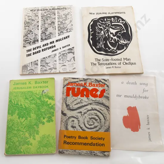 Five James K Baxter Volumes