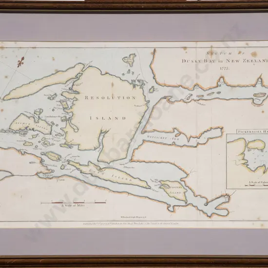 Sketch Of Dusky Bay in New Zealand 1773