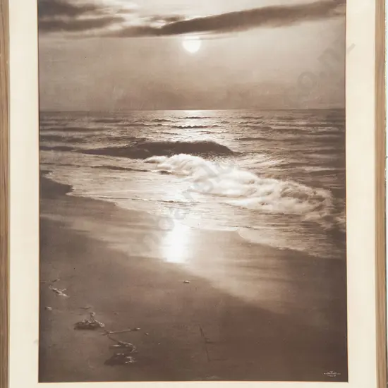 Beach At Sunset by The Alfred S Campbell Art Co. Elizabeth New Jersey