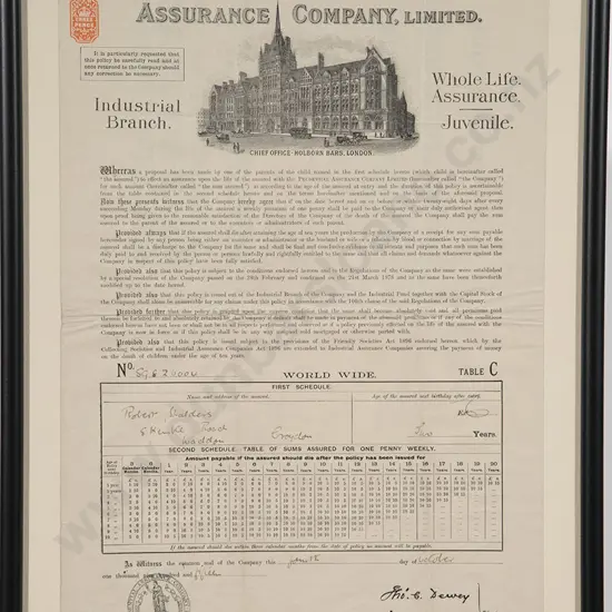 1915 Prudential Assurance Company Limited Certificate