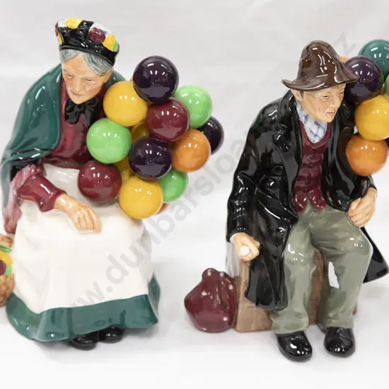 Pair Royal Doulton Ballon Seller Figures