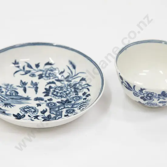 First Period Worcester Tea Bowl & Saucer