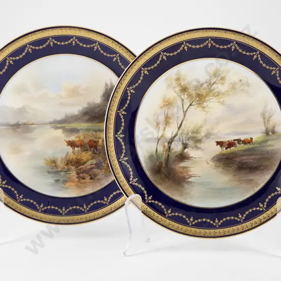 Pair Royal Worcester Plates