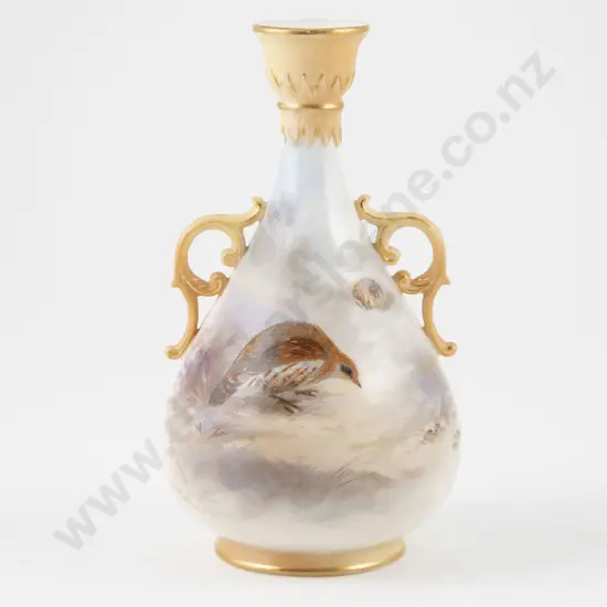 Grainger Worcester Handled Specimen Vase