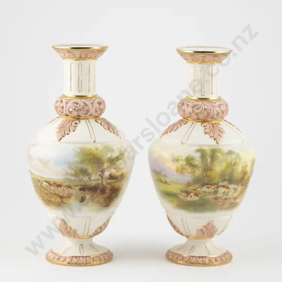 Pair Grainger Worcester Vases