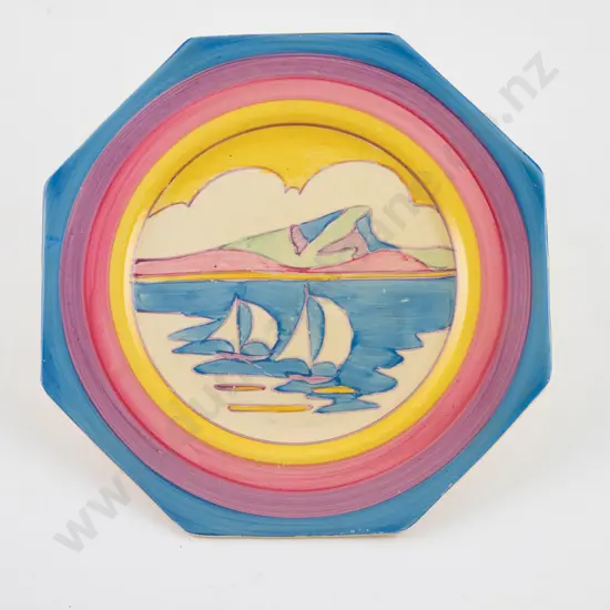 Clarice Cliff Bizarre Fantasque Octagonal Side Plate