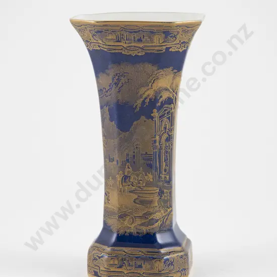 Carltonware Octagonal Facet Trumpet Vase