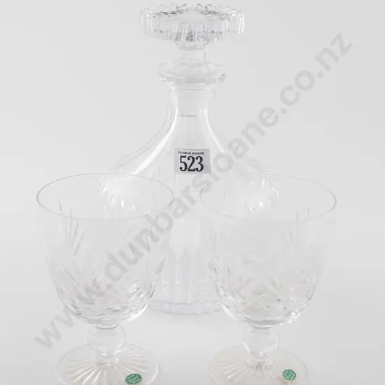 Six Stuart Crystal Goblets