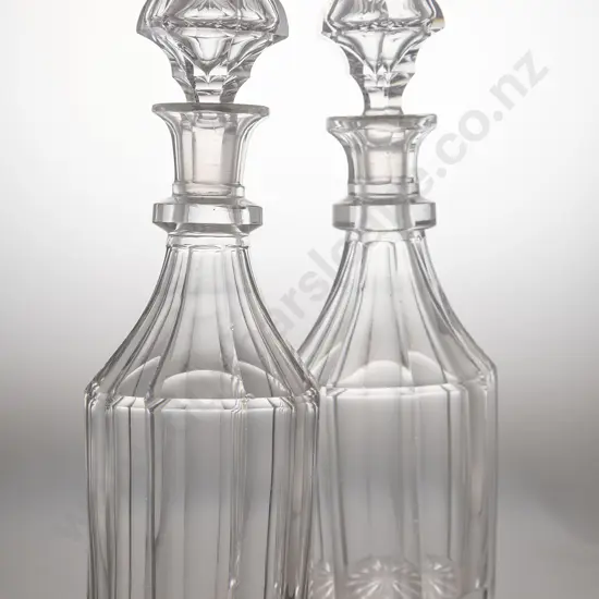 Pair C19th Decanters