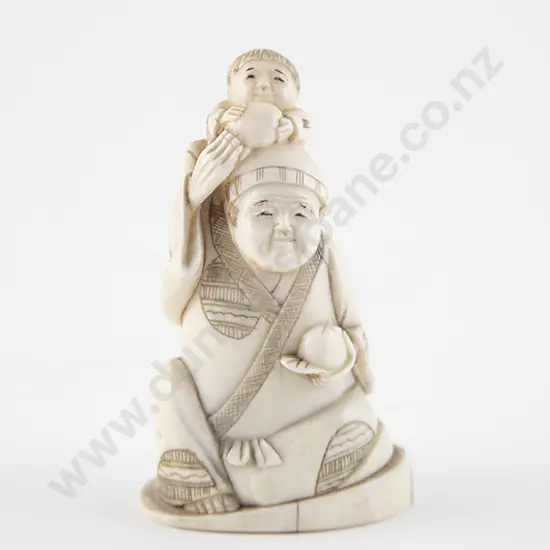 Signed Ivory Figure Group