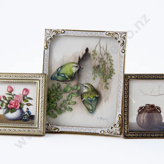 Three Miniature Watercolours on Ivory