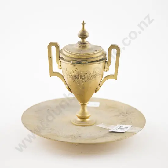 Brass Urn Shaped Inkwell