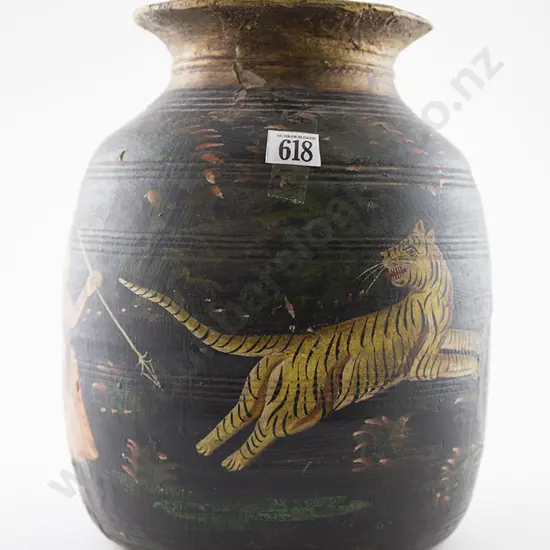 C19th Indian Wooden Vase