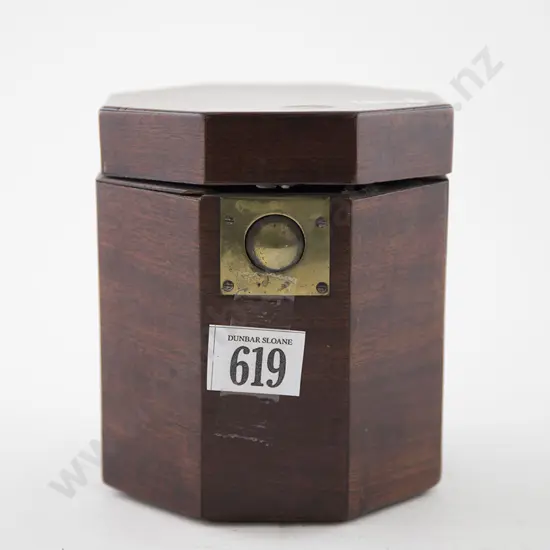 Small Regency Mahogany Tea Caddy
