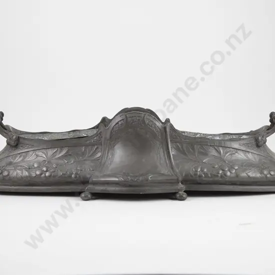 Large Art Nouveau Pewter Centrepiece By Bitter & Gobbers