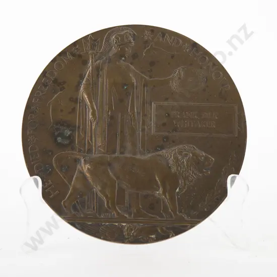 WWI Bronze Death Plaque