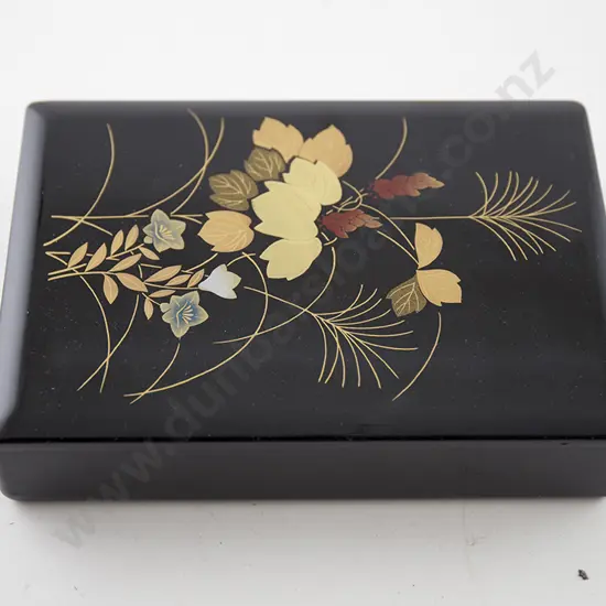 Modern Japanese Black Lacquer Box
