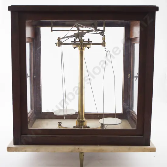 Mahogany Cased Set Of Scientific Beam Scales