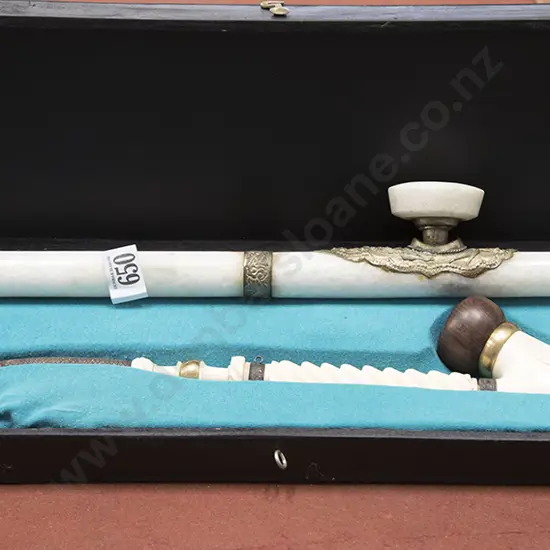 Large Carved Ivory Pipe