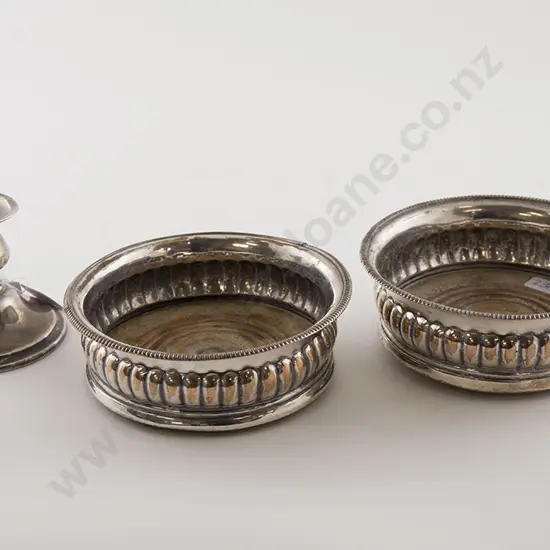 Pair Of Vict Sheffield Plate Wine Coasters