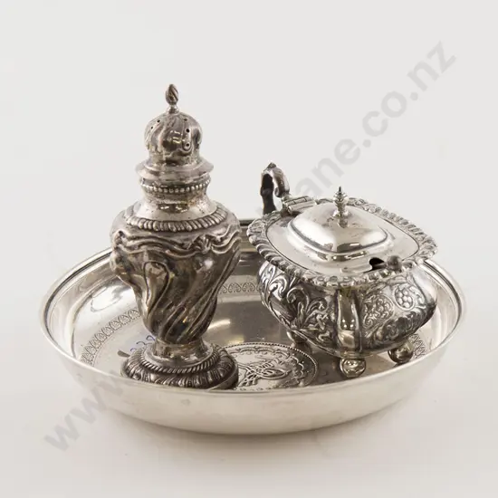 S/S Mustard Pot, Pepperette & Eastern Dish