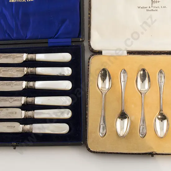 Cased Set Of 6 S/S Coffee Spoons