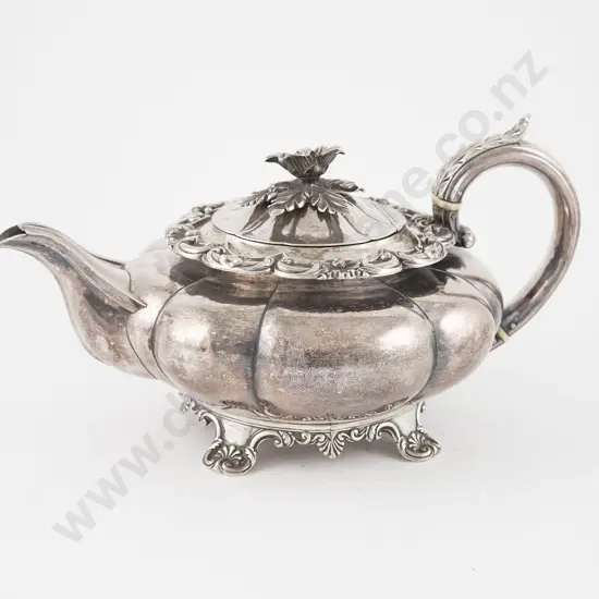 S/P Melon Shape Teapot