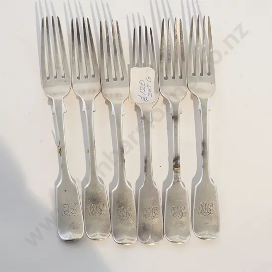 Composed Set 6 C19th S/S Dessert Forks
