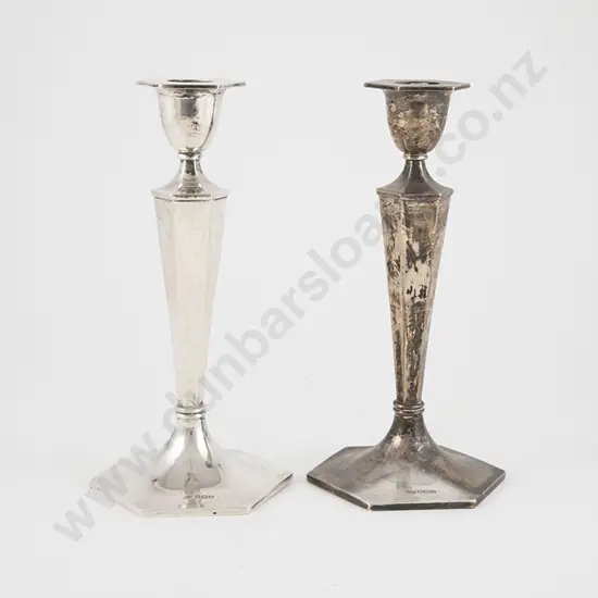 Pair Geo V S/S Tablesticks