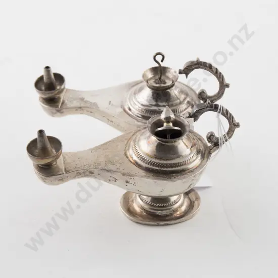 Pair Silver Table Lighters