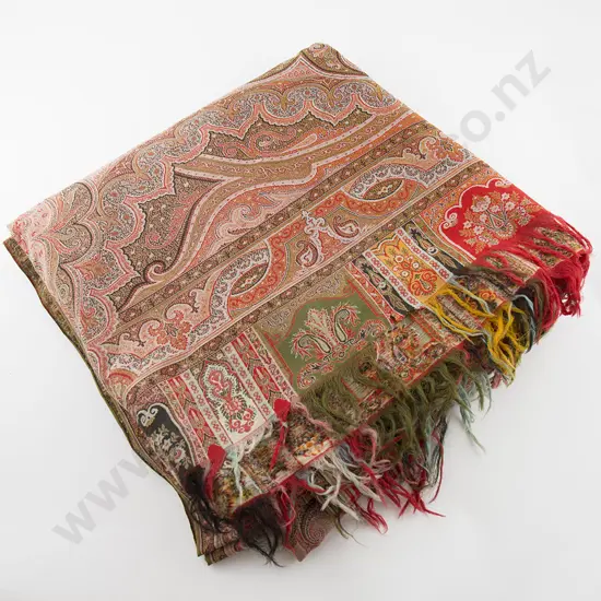 Victorian Large Paisley Shawl of Traditional Form