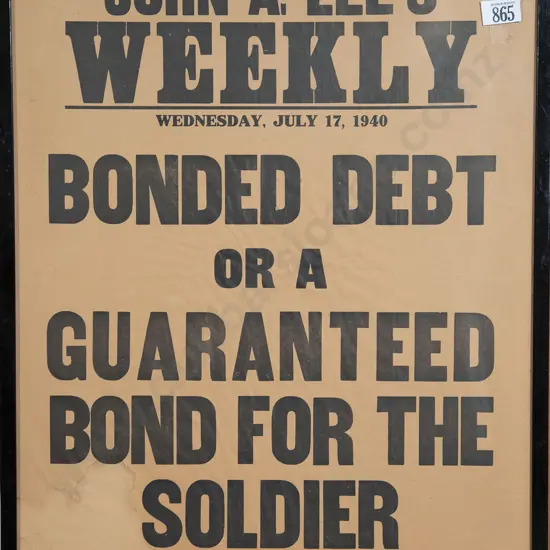 John A. Lee's Weekly Poster