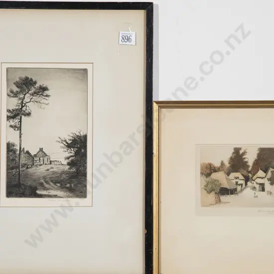 Matthew Henderson & Reginald Barker etchings