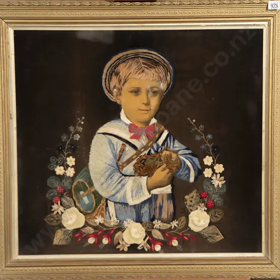 Victorian Needlework - Portrait of Young Boy