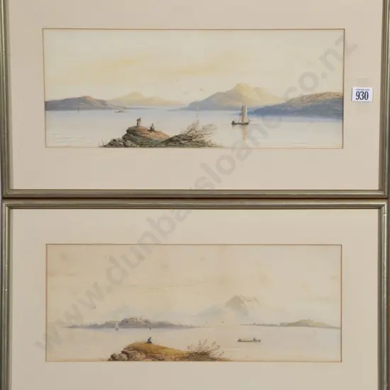 Pair European Watercolour Landscapes