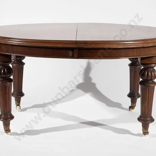 Victorian Mahogany D-end Extension Dining Table