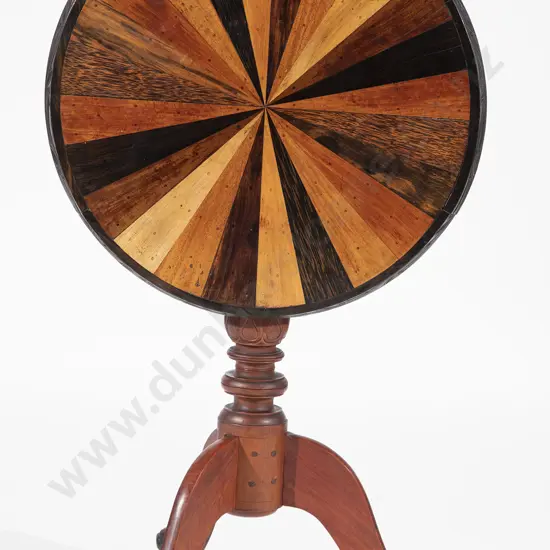 Victorian Specimen Wood Circular Snap Top Wine Table