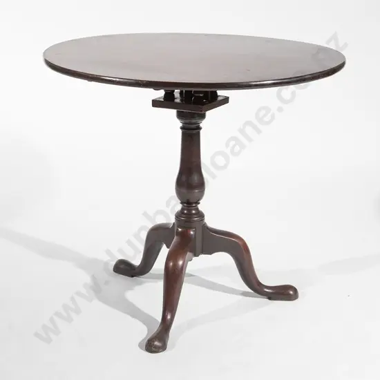 Geo III Mahogany Circular Snap Top Supper Table