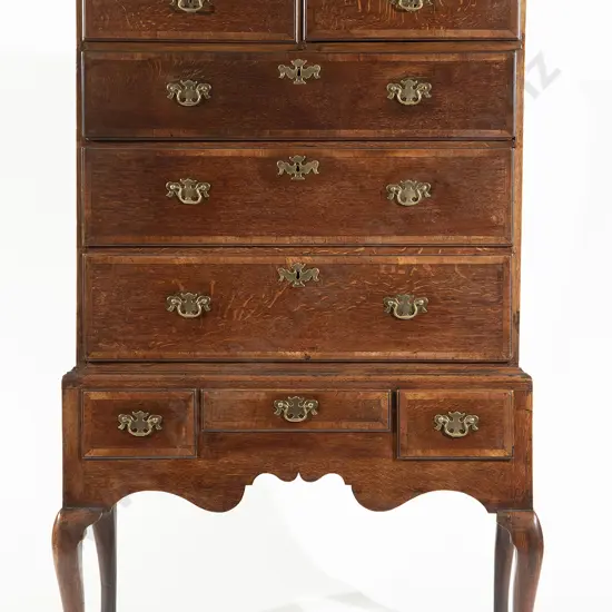 Geo II Oak Chest on Stand